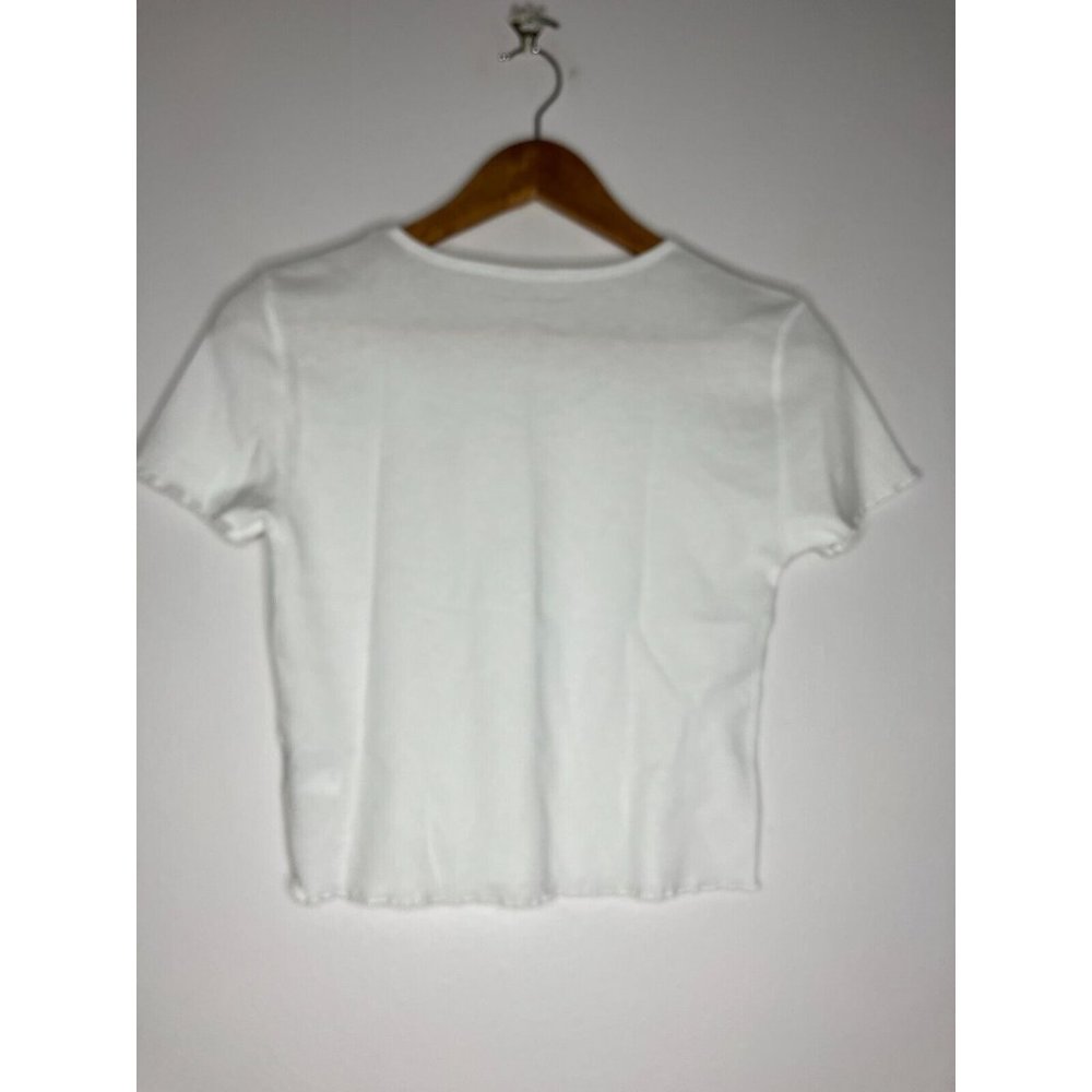 American Eagle Women's Medium Y2K Style White Knit Top New - Picture 7 of 8